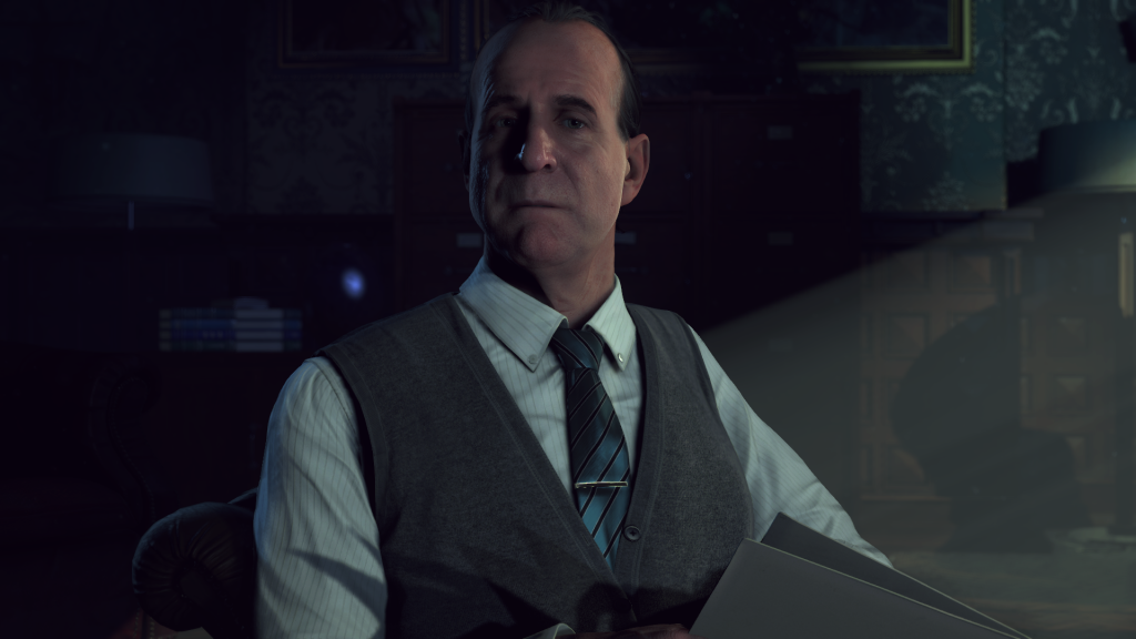 Dr. Hill, interpretado por Peter Stormare, actua como el analista dentro del juego